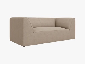 CANAPEA RUBY, CU 2 LOCURI, BEJ INCHIS, CU TAPITERIE DIN TEXTIL STRUCTURAT OTTAWA, MICADONI - Img 2
