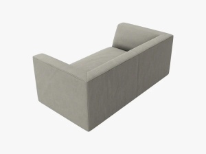 CANAPEA RUBY, CU 2 LOCURI, GRI DESCHIS, CU TAPITERIE DIN CATIFEA REIATA MATA, MICADONI - Img 3