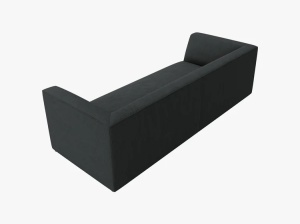 CANAPEA RUBY, CU 3 LOCURI, NEAGRA, CU TAPITERIE DIN CATIFEA REIATA MATA, MICADONI - Img 3