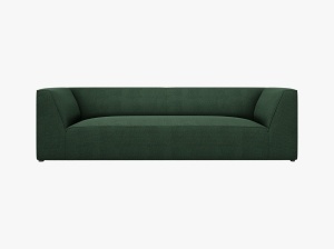 CANAPEA RUBY, CU 3 LOCURI, VERDE, CU TAPITERIE DIN TEXTIL STRUCTURAT, MICADONI