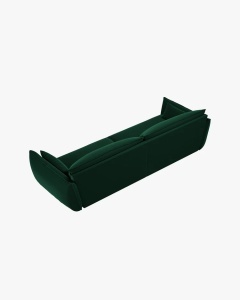 CANAPEA SPATIOASA SI CONFORTABILA KAELLE, 248 CM, CU 4 LOCURI, VERDE SMARALD, CU TAPITERIE DIN TEXTIL CATIFEA BLUVEL, MICADONI - Img 3