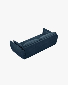 CANAPEA SPATIOASA SI CONFORTABILA KAELLE, CU 3 LOCURI, ALBATRU ROYAL, 208 CM, CU TAPITERIE DIN TEXTIL CHENILLE OVER THE HORIZON, MICADONI - Img 3