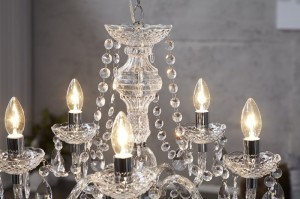 CANDELABRU KARAT 1451, CU 5 BRATE, TRANSPARENT, DESIGN CLASIC - Img 2