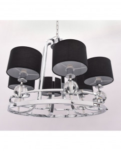 CANDELABRU MODERN REDFORD W6 DIN STICLA SI TEXTIL DESIGN DEOSEBIT - Img 3