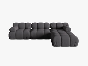 COLTAR BELLIS, CU 4 LOCURI, ESPRESSO, CU TAPITERIE DIN TEXTIL 3D SONIC, MICADONI