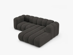 COLTAR CU 3 LOCURI LUPIN 230, PE DREAPTA, GRI INCHIS, CU TAPITERIE DIN TEXTIL CHENILLE EDEN, MICADONI - Img 3