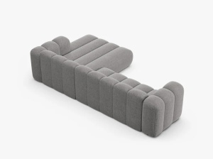 COLTAR CU 4 LOCURI LUPIN 288, PE DREAPTA, GRI INCHIS, CU TAPITERIE DIN TEXTIL CHENILLE EDEN, MICADONI - Img 4