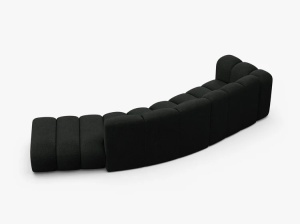 COLTAR CU 5 LOCURI, LUPIN, 335, PE DREAPTA, NEGRU, CU TAPITERIE DIN TEXTIL BOUCLE BALOO, MICADONI - Img 3