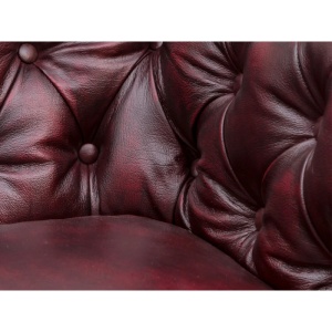 COLTAR DE LUX CHESTERFIELD 294x294CM, DIN PIELE NATURALA, CULOARE ROSIE, ARTIM SELECTION - Img 3