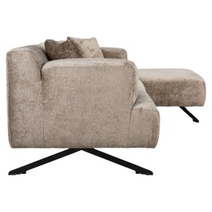 COLTAR DONOVAN CU 3 LOCURI + CANAPEA EXTENSIBILA DREAPTA, BERGEN 104 TAUPE CHENILLE, S5139, CONFECTIONAT DIN SPUMA, METAL SI 100% POLIESTER, RICHMOND INTERIOR - Img 2