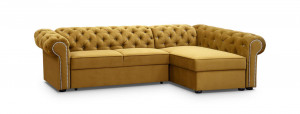 COLTAR EXTENSIBIL 278 CM, VALENTINO L DREAPTA, GALBEN, DIN STOFA DE CALITATE SUPERIOARA - Img 2