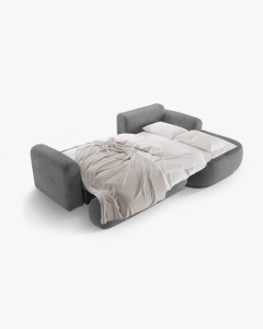 COLTAR EXTENSIBIL ELLA, PE DREAPTA, GRI, 271X174 CM, TAPITAT CU TAPITERIE DIN TEXTIL STRUCTURAT SORELLA, MICADONI - Img 5