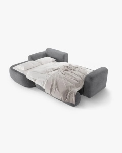 COLTAR EXTENSIBIL ELLA, PE STANGA, GRI, 271X174 CM, TAPITAT CU TAPITERIE DIN TEXTIL STRUCTURAT SORELLA, MICADONI - Img 5