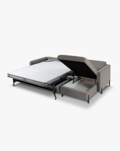 COLTAR EXTENSIBIL GLORIA, PE DREAPTA, GRI, 170X286 CM, TAPITAT CU TAPITERIE DIN TEXTIL CATIFEA SALVADOR, MICADONI - Img 2