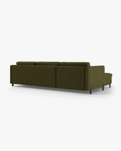 COLTAR EXTENSIBIL GLORIA, VERDE, PE STANGA, 266 CM, TAPITAT CU TAPITERIE DIN TEXTIL STRUCTURAT BJORN, MICADONI - Img 5