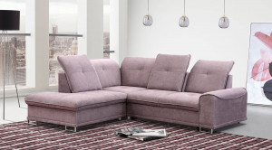 COLTAR EXTENSIBIL STANGA, BOSS 272CM, DIN TEXTIL FOARTE FIN DE CULOARE ROZ, CONFORT SPORIT - Img 8