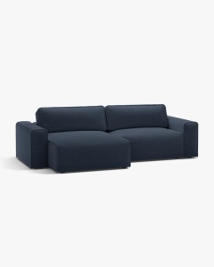 COLTAR EXTENSIBIL VICTOR, PE STANGA, ALBASTRU ROYAL, 246X148 CM, TAPITAT CU TAPITERIE DIN TEXTIL STRUCTURAT MOLYBDENE, MICADONI - Img 2