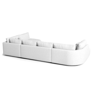 COLTAR FIX IN FORMA DE U, 380CM, CONFECTIONAT DIN MATERIAL TIP CHENILLE, BEJ, JACOBS, STIL MODERN - Img 3