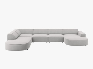 COLTAR JODIE, STANGA, 7 LOCURI, 364 CM, DIVERSE CULORI SI MATERIALE, DESIGN DEOSEBIT - Img 10