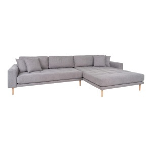 COLTAR LIDO CU 4 PERINI 290CM, DIN LEMN SI TEXTIL, CULOARE GRI DESCHIS, HOUSE NORDIC - Img 3