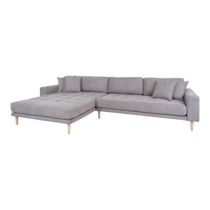 COLTAR LIDO CU 4 PERINI 290CM, DIN LEMN SI TEXTIL, CULOARE GRI DESCHIS, HOUSE NORDIC - Img 3