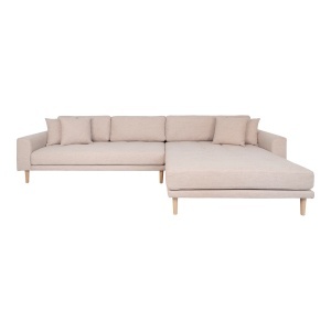 COLTAR LIDO CU 4 PERINI 290CM, DIN LEMN SI TEXTIL, CULOARE NISIPIU, HOUSE NORDIC