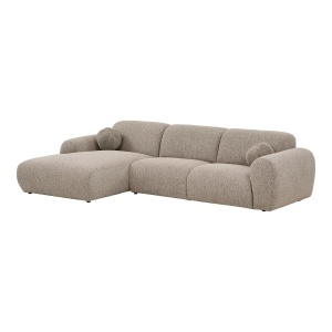 COLTAR LIVING CLYDE 300CM, CU 2 PERINI, DIN LEMN SI TEXTIL, CULOARE GRI NISIPIU, HOUSE NORDIC - Img 3