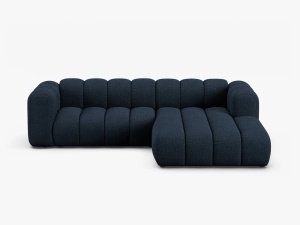 COLTAR LUPIN 260, PE DREAPTA, ALBASTRU INCHIS, CU TAPITERIE DIN TEXTIL BOUCLE BALOO, MICADONI