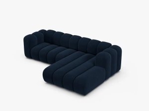 COLTAR LUPIN 260, PE DREAPTA, ALBASTRU ROYAL, CU TAPITERIE DIN TEXTIL CATIFEA SALVADOR, MICADONI - Img 3