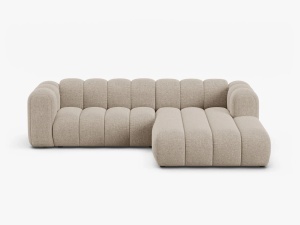 COLTAR LUPIN 260, PE DREAPTA, BEJ INCHIS, CU TAPITERIE DIN TEXTIL CHENILLE EDEN, MICADONI