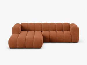 COLTAR LUPIN 260, PE STANGA, CARAMIZIU, CU TAPITERIE DIN TEXTIL CHENILLE EDEN, MICADONI