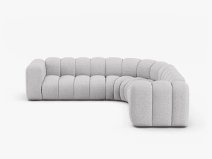 COLTAR LUPIN, 280, GRI DESCHIS, CU TAPITERIE DIN TEXTIL BOUCLE BALOO, MICADONI
