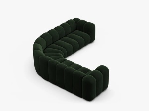 COLTAR LUPIN, 280, VERDE SMARALD, CU TAPITERIE DIN CATIFEA VENUS, MICADONI - Img 3
