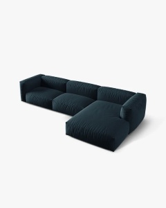 COLTAR MARTINA, 130X176 CM, PE DREAPTA, BLUE JEANS, TAPITAT CU TAPITERIE DIN TEXTIL STRUCTURAT BOSTON, MICADONI - Img 3