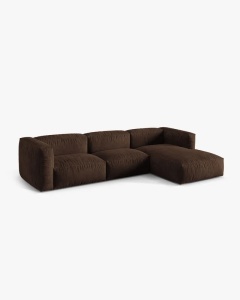 COLTAR MARTINA, 130X176 CM, PE DREAPTA, CIOCOLATIU, TAPITAT CU TAPITERIE DIN TEXTIL CATIFEA VOGUE, MICADONI - Img 2