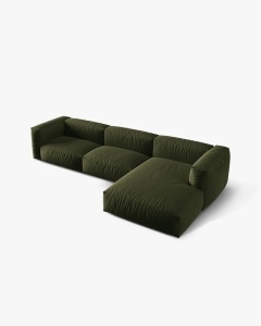 COLTAR MARTINA, 130X176 CM, PE DREAPTA, VERDE, TAPITAT CU TAPITERIE DIN TEXTIL STRUCTURAT BOSTON, MICADONI - Img 3