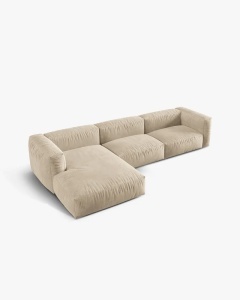 COLTAR MARTINA, 130X176 CM, PE STANGA, BEJ DESCHIS, TAPITAT CU TAPITERIE DIN TEXTIL CATIFEA VOGUE, MICADONI - Img 3