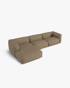 COLTAR MARTINA, 130X176 CM, PE STANGA, CAPPUCCINO, TAPITAT CU TAPITERIE DIN TEXTIL BOUCLE MONET, MICADONI - Img 3