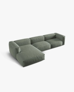 COLTAR MARTINA, 130X176 CM, PE STANGA, VERDE MUSCHI, TAPITAT CU TAPITERIE DIN TEXTIL STRUCTURAT BOSTON, MICADONI - Img 3