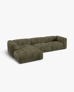 COLTAR MARTINA, 130X176 CM, PE STANGA, VERDE MUSCHI, TAPITAT CU TAPITERIE DIN TEXTIL CORDOI TILIA, MICADONI - Img 2