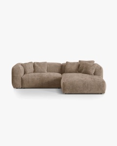 COLTAR MARTINA, GHINDA, 280 CM, DREAPTA, CU TAPITERIE DIN TEXTIL CORDOI TILIA, MICADONI