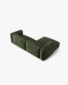COLTAR MARTINA, VERDE, 244 CM, STANGA, CU TAPITERIE DIN TEXTIL CATIFEA VOGUE, MICADONI - Img 4