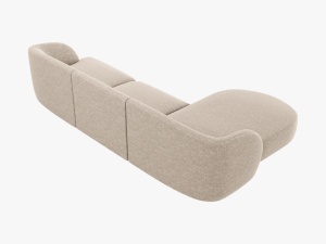 COLTAR MILEY STANGA, 4 LOCURI, 255 CM, BEJ 30, TAPITERIE CHENILLE, DESIGN DEOSEBIT - Img 3