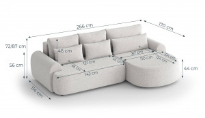 COLTAR, MODEL BESTSELLER, OLIVIO L, CREM DESCHIS, MATERIAL DE CALITATE BOUCLE, DESIGN DEOSEBIT - Img 8