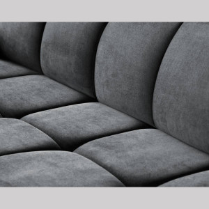 COLTAR MODERN DEOSEBIT, GOMEZ U 330CM, DIN CATIFEA DE CULOARE GRI INCHIS, CONFORT SPORIT, MARS - Img 7