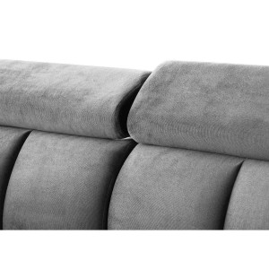 COLTAR MODERN DEOSEBIT, GOMEZ U 330CM, DIN CATIFEA DE CULOARE GRI DESCHIS, CONFORT SPORIT, MARS - Img 7