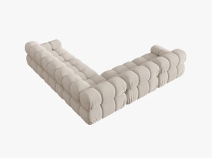 COLTAR MODULAR BELLIS, BEJ DESCHIS, CU TAPITERIE DIN TEXTIL 3D SONIC, MICADONI - Img 4
