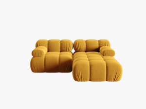 COLTAR MODULAR BELLIS, DREAPTA, 2 LOCURI, 188 CM, DIVERSE CULORI SI MATERIALE, DESIGN DEOSEBIT - Img 14