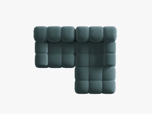 COLTAR MODULAR BELLIS, DREAPTA, 2 LOCURI, 191 CM, VERDE PETROL 87, TAPITERIE DIN CATIFEA, BESOLUX - Img 4