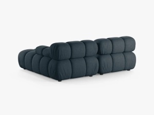 COLTAR MODULAR BELLIS, PE DREAPTA, PETROL INCHIS, CU TAPITERIE DIN TEXTIL STRUCTURAT LIBERTY, MICADONI - Img 3